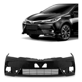 PARA-CHOQUE COROLLA 17/19 DIANTEIRO PRETO LISO C/GRADE CENTRAL