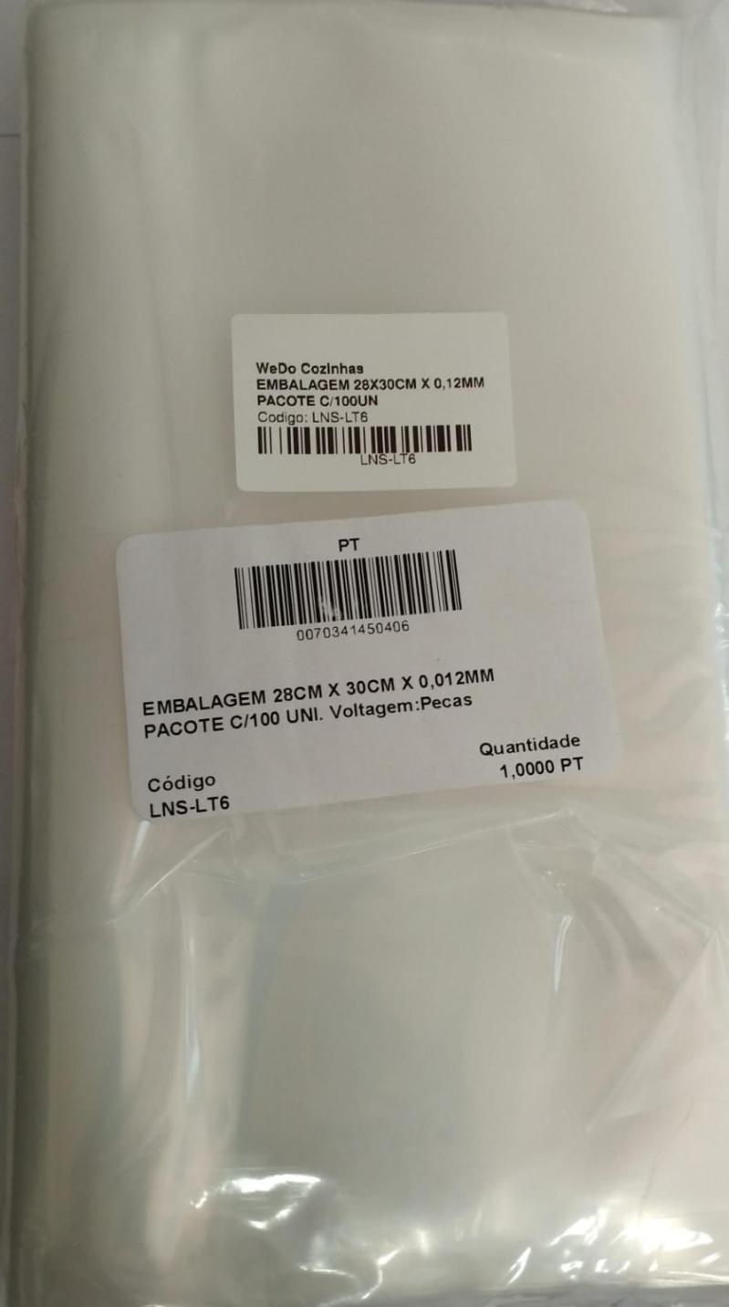 EMBALAGEM 28X30CM X 0,12MM PACOTE C/100UN