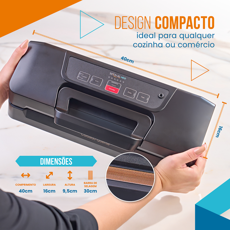 SELADORA A VACUO PORTATIL NEO 600 - 110V