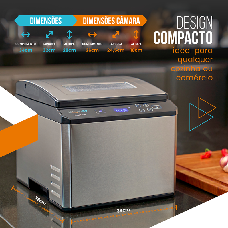 TERMOCIRCULADOR SOUS VIDE NEO 9 LITROS - 220V