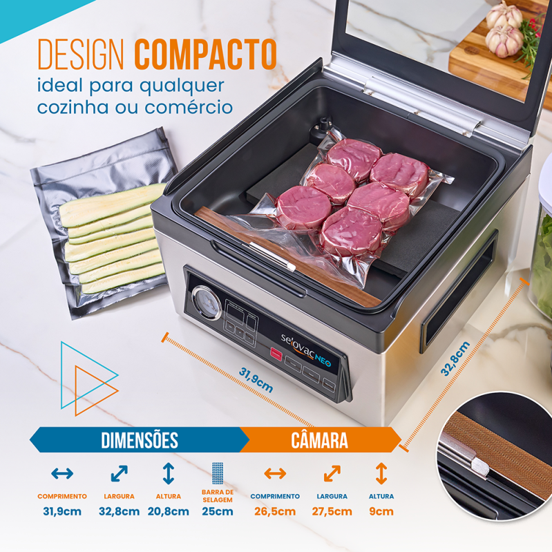 SELADORA A VACUO DE CAMARA NEO 50 - 220V