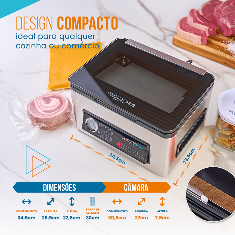 SELADORA A VACUO DE CAMARA NEO 40 - 220V