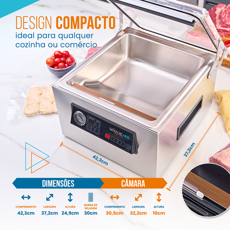 SELADORA A VACUO DE CAMARA NEO 80 - 220V