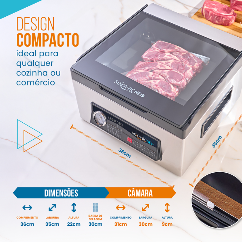SELADORA A VACUO DE CAMARA NEO 65 - 110V