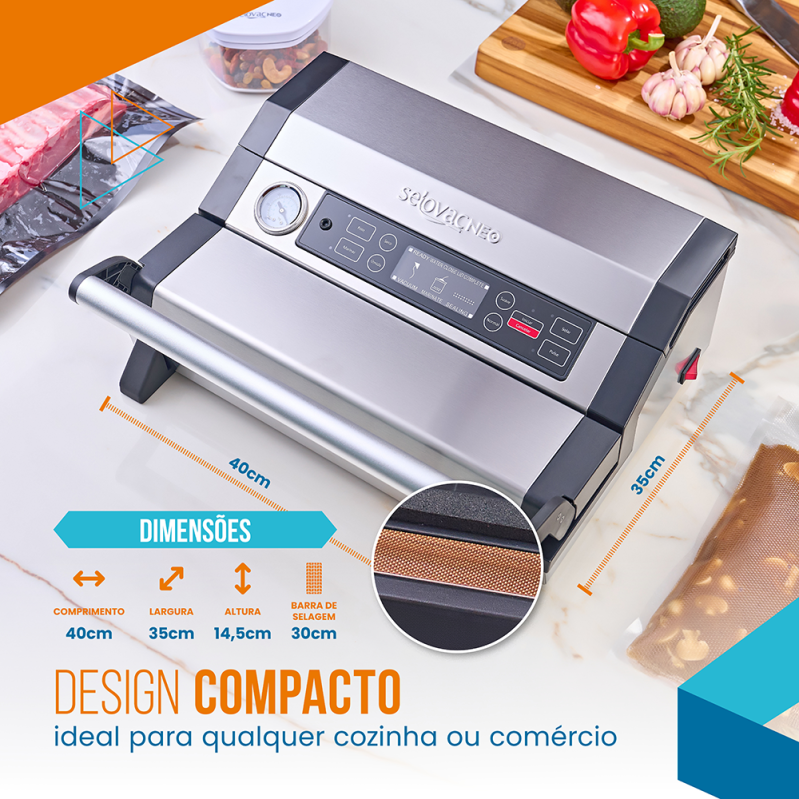 SELADORA A VACUO PORTATIL NEO 800 - 110V