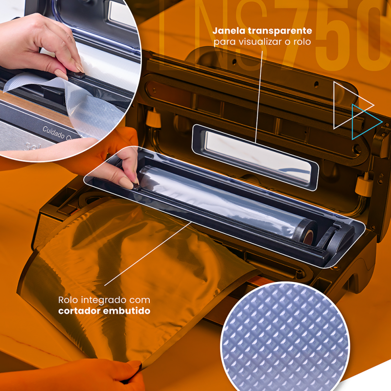 SELADORA A VACUO PORTATIL NEO 750 - 110V