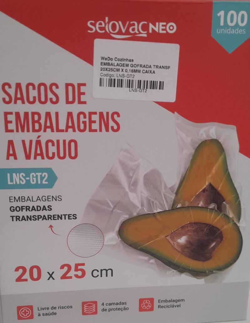 EMBALAGEM GOFRADA TRANSP. 20X25CM X 0,16MM CAIXA C/100