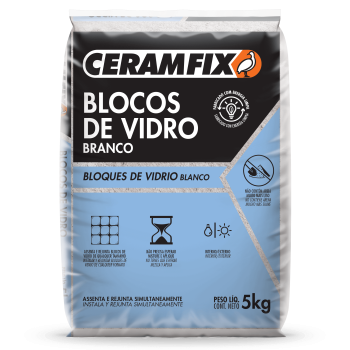 ARGAMASSA PARA BLOCOS DE VIDRO INT/EXT - BRANCO 20KG