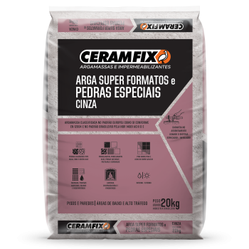 ARGAMASSA SUPER FORMATO E PEDRAS ESPECIAIS - CINZA 20KG