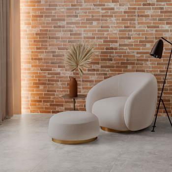 PISO RETIFICADO ACETINADO 76X76 RT76040 CONCRET GRAY