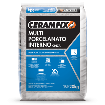ARGAMASSA MULTI PORCELANATO INTERNO - CINZA 20KG