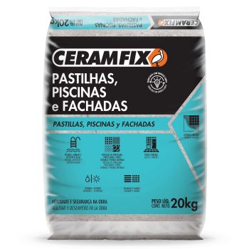 ARGAMASSA PASTILHAS PISCINAS E FACHADAS - BRANCO 20KG