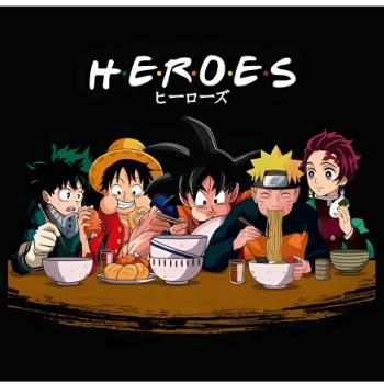 CANECA PORCELANA HERÓIS ANIME