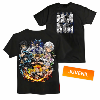 CAMISA JUVENIL DEMON SLAYER HASHIRAS FT VS