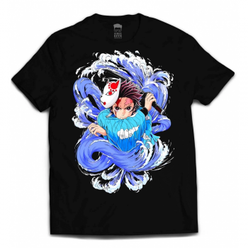 CAMISA ADULTO TANJIRO KITSUNE - DEMON SLAYER