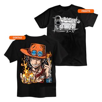 CAMISA ADULTO ONE PIECE ACE FT VS UZI