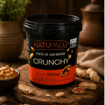 Pasta de Amendoim Crunchy - Pronto p/ Consumo (500g)