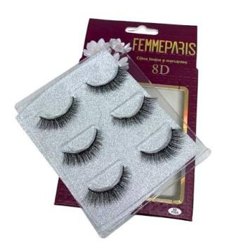 CILIOS POSTIÇOS 8D C/3 PARES FM1022
