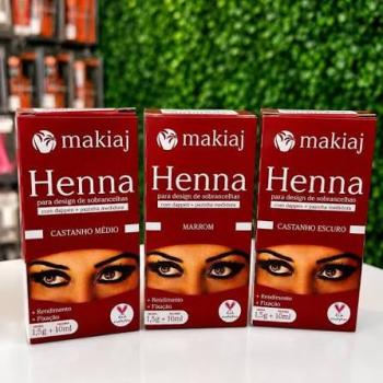 HENNA + FIXADOR MAKIAJ CASTANHO CLARO