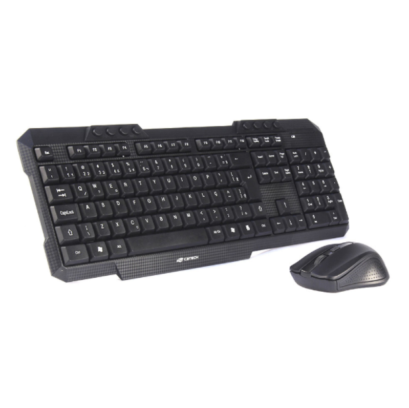 KIT MOUSE E TECLADO C3PLUS SEM FIO USB PTO KW10BK