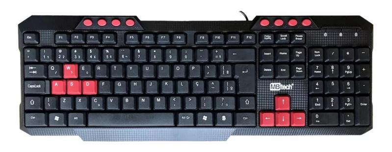 TECLADO USB 8 TECLAS MULTIMIDIA MBTECH MB54155