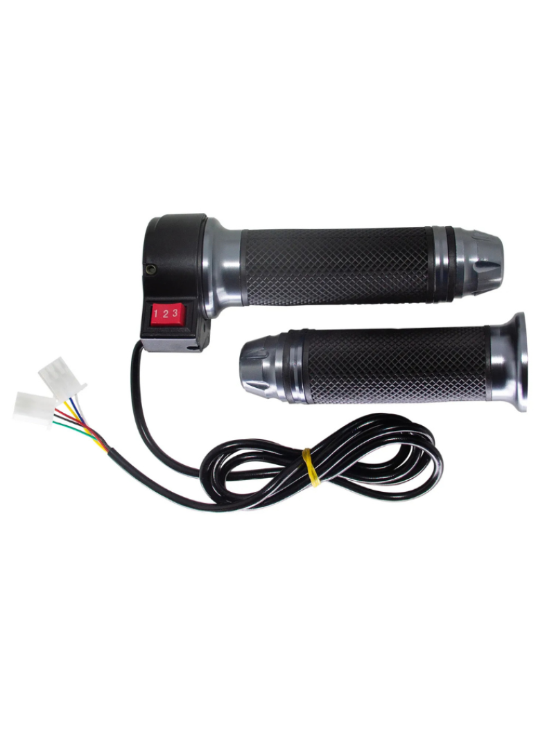 ACELERADOR COM BOTÃO 123 E MANOPLA PLUG FÊMEA GRANDE SCOOTER ELÉTRICA CITYCOCO