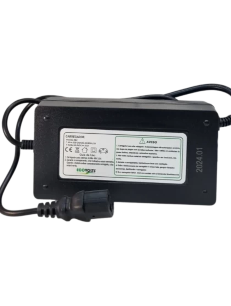 CARREGADOR TRIPOLAR BATERIA DE LÍTIO 48V 3.5AH NICOLL