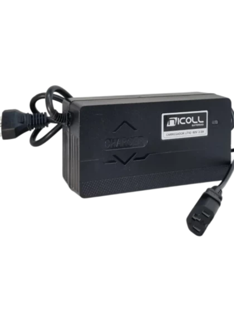 CARREGADOR TRIPOLAR BATERIA DE LÍTIO 60V 3.5AH NICOLL