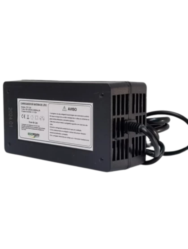 CARREGADOR TRIPOLAR BATERIA DE LÍTIO 72V 3.5AH NICOLL