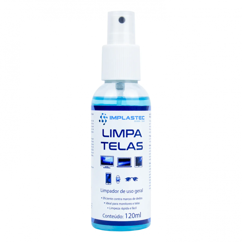 LIMPA TELAS AZUL 120ML IMPLASTEC