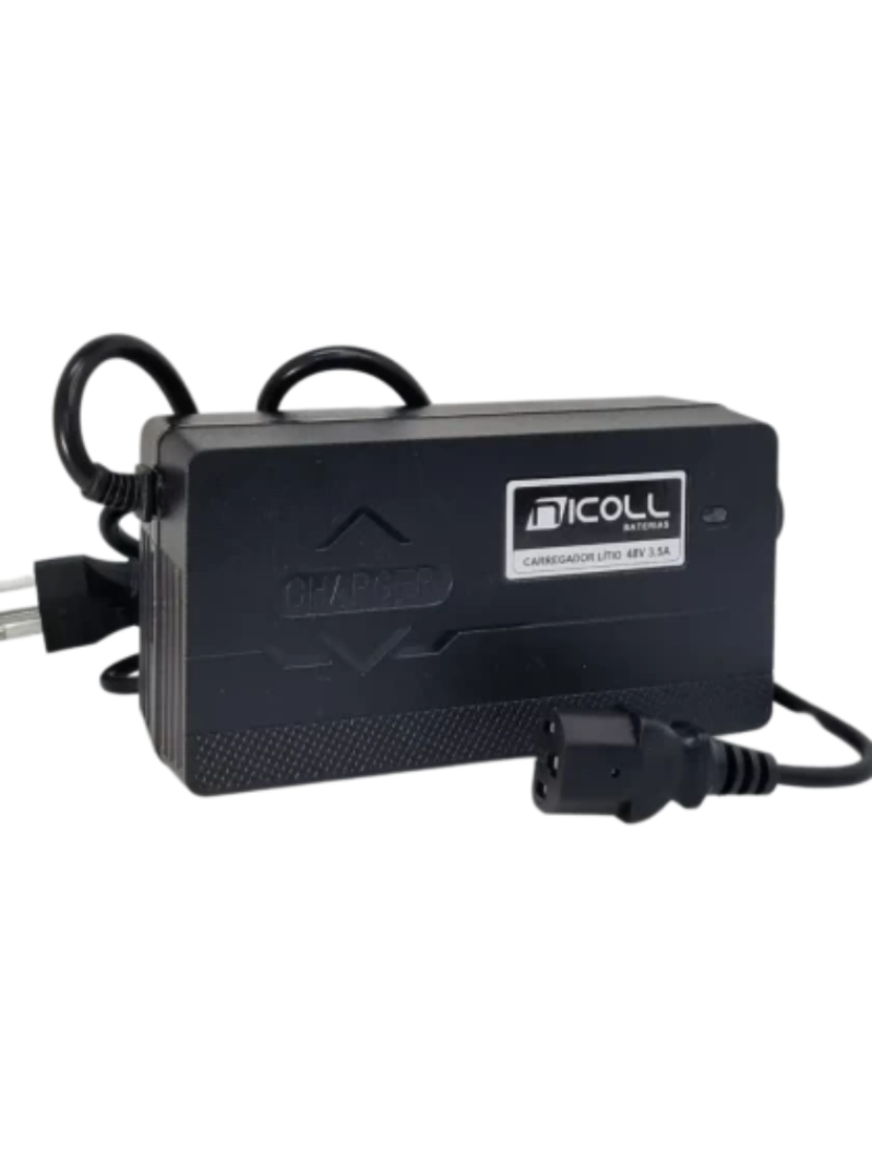 CARREGADOR TRIPOLAR BATERIA DE LÍTIO 48V 3.5AH NICOLL