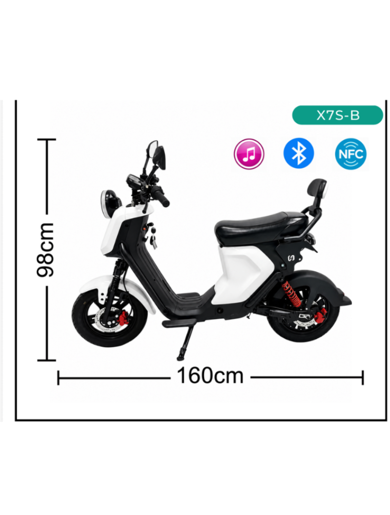 SCOOTER ELÉTRICA STARMEGA X7S-G – 1000W BRANCA