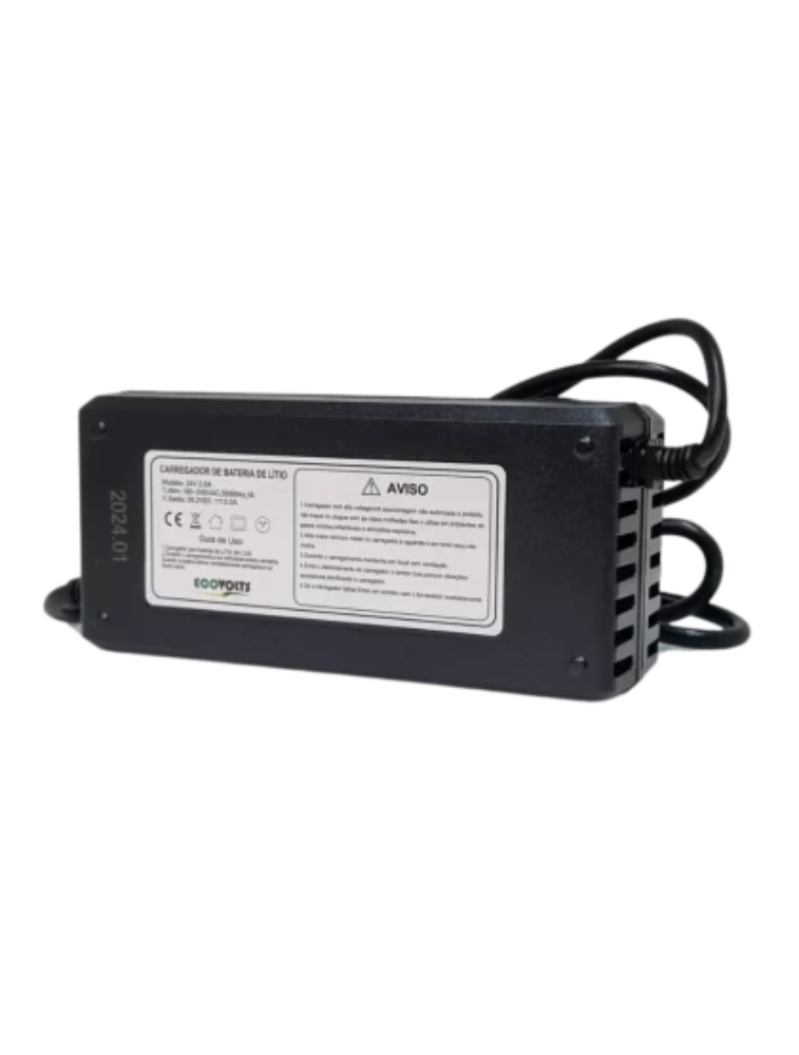 CARREGADOR FISH BATERIA DE LÍTIO 24V 2AH NICOLL
