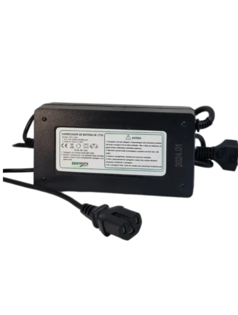CARREGADOR TRIPOLAR BATERIA DE LÍTIO 60V 3.5AH NICOLL