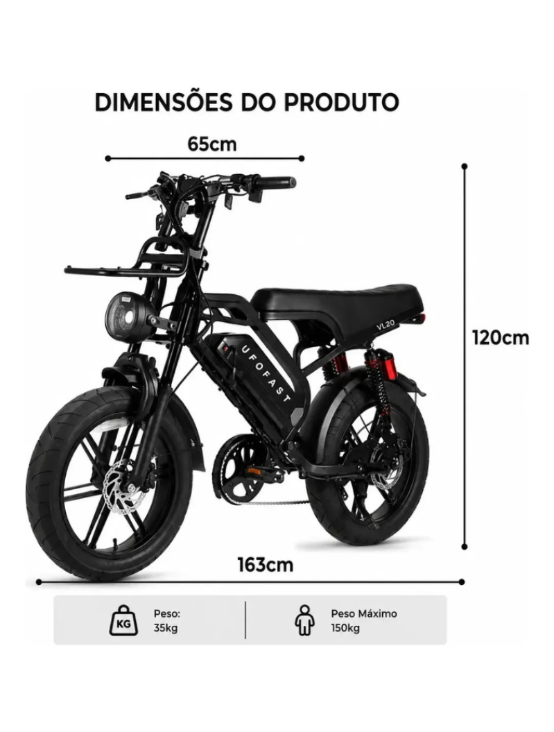 BICICLETA ELÉTRICA UFO-VL20