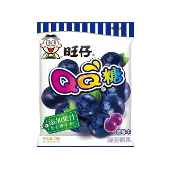 WANT WANT QQ BALA DE GOMA SABOR MIRTILO 70G