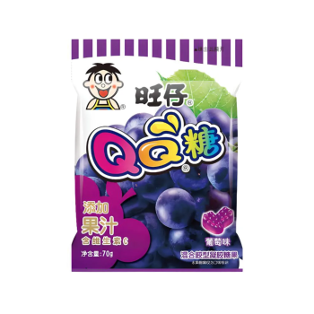 WANT WANT QQ BALA DE GOMA SABOR UVA 70G