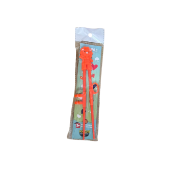 HASHI C/BONECO LEÃO LARANJA C/ SUPORTE DE DEDOS