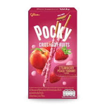 GLICO POCKY FRUTAS, YOKURT, MORANGO E PESSEGO 38G