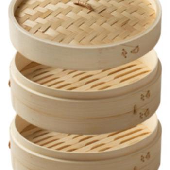 PANELA A VAPOR CESTA DE BAMBU (20CM DIAMETRO)
