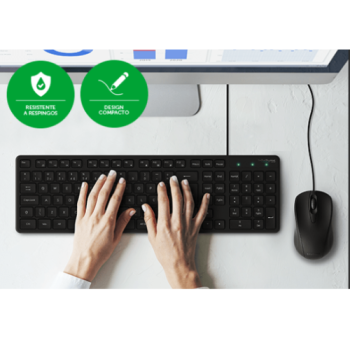 COMBO TECLADO E MOUSE CCI20 C/ FIO PT