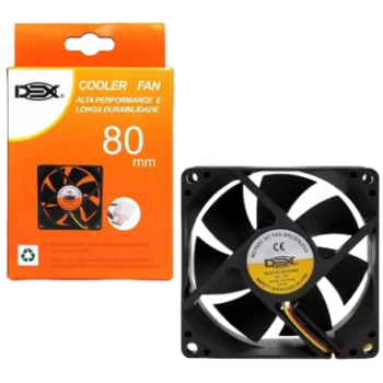 COOLER FAN 8X8 P/GABINETE 80MM DX-8C CL0004