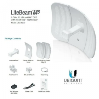 ANTENA UBIQUITI LITEBEAM M5 5GHZ 23DBI LBE M5 23 NV
