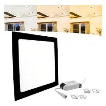 Painel Embutir 18W - Borda Preta #