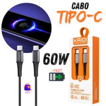 Cabo Carga E Dados Tipo C / Usb C Turbo Pd 60w Kaidi Kd-19cc ~~