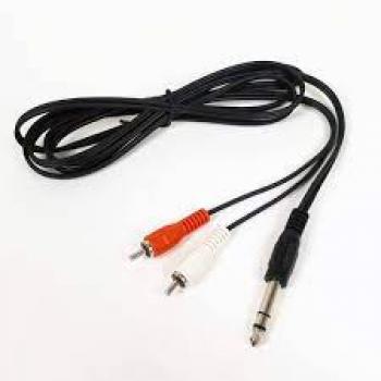 Cabo P10 para 2 RCA #