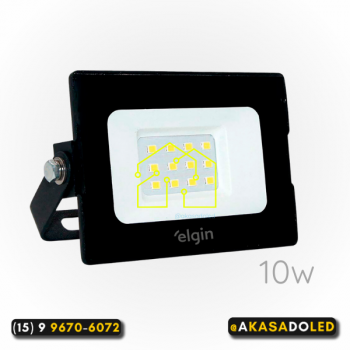 Refletor 10w Elgin Mini 6500k #