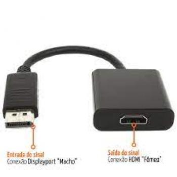 Adaptador Display port Macho x HDMI Fêmea #