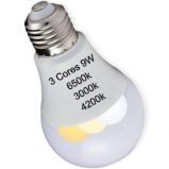 Lampada bulbo 9W - 3 Cores#