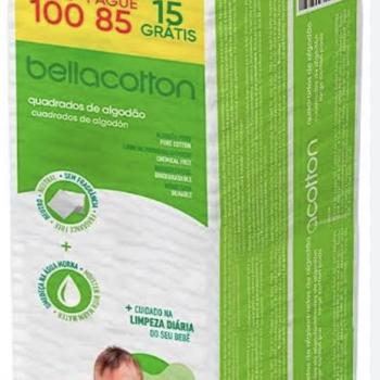 QUADRADO DE ALGODÃO BELLACOTTON 100UN
